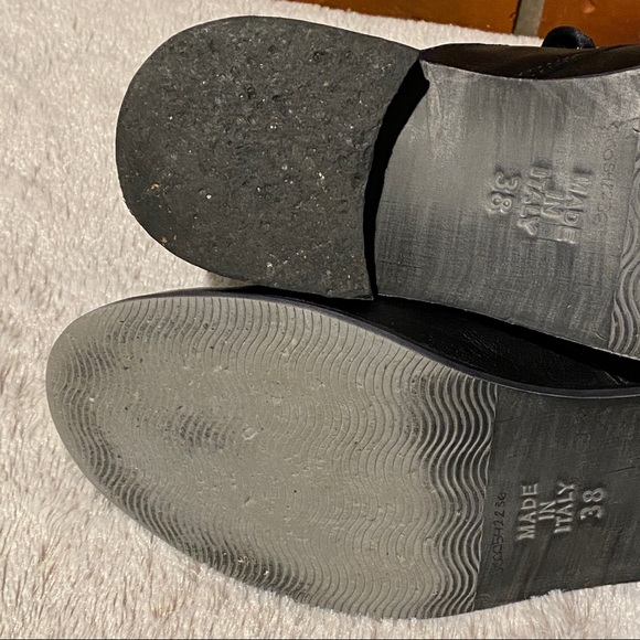 Unique Black Leather Italian Combat Boots - Picture 10 of 10